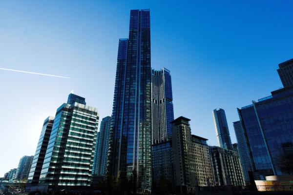 Canary wharf cityscape